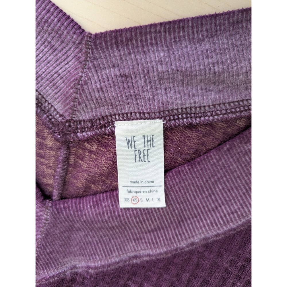 We The Free Long Sleeve Purple Off the‎ Shoulder Relaxed Shirt - Picture 4 of 9
